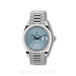 2022 ROLEX DAY-DATE PLATNIUM ICE BLUE 40MM 228206 DAYDATE