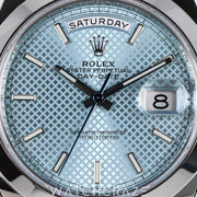 2022 ROLEX DAY-DATE PLATINUM ICE BLUE 40MM 228206 DAY-DATE