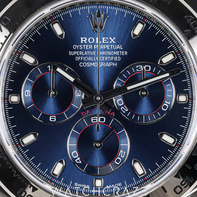 2023 ROLEX COSMOGRAPH DAYTONA WHITE GOLD BLUE DIAL 40MM 116509
