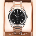 2025 OMEGA SEAMASTER AQUA TERRA CHRONOMETER BLACK DIAL 38MM 220.10.38.20.01.001