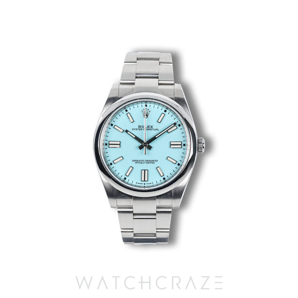 2021 ROLEX OYSTER PERPETUAL TIFFANY BLUE 41MM 124300