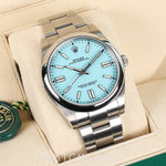 2021 ROLEX OYSTER PERPETUAL TIFFANY BLUE 41MM 124300