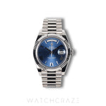 2022 ROLEX DAYDATE 18K WHITE GOLD BLUE DIAL 40MM 228239