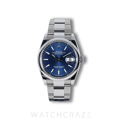 2025 ROLEX DATEJUST BLUE DIAL 36MM 126200