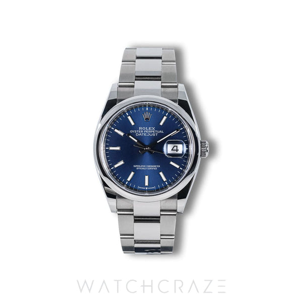 2025 ROLEX DATEJUST BLUE DIAL 36MM 126200