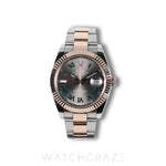 2020 ROLEX DATEJUST TWO TONE ROSE GOLD AND STEEL WIMBLEDON FLUTED OYSTER 41MM 126331