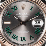 2020 ROLEX DATEJUST TWO TONE ROSE GOLD AND STEEL WIMBLEDON FLUTED OYSTER 41MM 126331