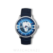 ARNOLD & SONS WORLD TIME GLOBETROTTER STEEL 45MM 1WTAS.U01C.C153S