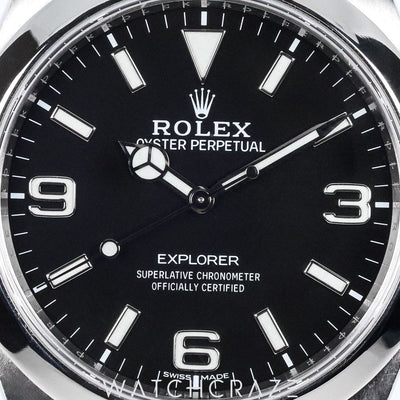 2018 ROLEX EXPLORER I BLACK DIAL 39MM 214270