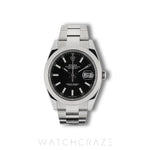 2022 ROLEX DATEJUST OYSTER SMOOTH BEZEL BLACK DIAL 41MM 126300