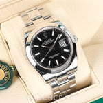 2022 ROLEX DATEJUST OYSTER SMOOTH BEZEL BLACK DIAL 41MM 126300