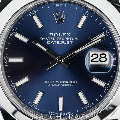 2024 ROLEX DATEJUST BLUE DIAL SMOOTH OYSTER 41MM 126300