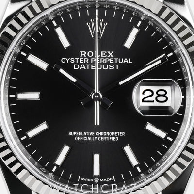 2026 ROLEX DATEJUST BLACK SUNBURST DIAL 36MM 126234