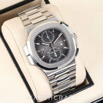 2020 PATEK PHILIPPE NAUTILUS TRAVEL TIME CHRONOGRAPH GREY DIAL 40MM 5990/1A-001