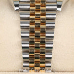 2022 ROLEX DATEJUST TWO TONE YELLOW GOLD AND STEEL BLACK DIAL DIAMOND MARKERS 41MM 126333
