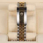 2022 ROLEX DATEJUST TWO TONE YELLOW GOLD AND STEEL BLACK DIAL DIAMOND MARKERS 41MM 126333