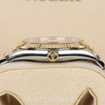 2022 ROLEX DATEJUST TWO TONE YELLOW GOLD AND STEEL BLACK DIAL DIAMOND MARKERS 41MM 126333