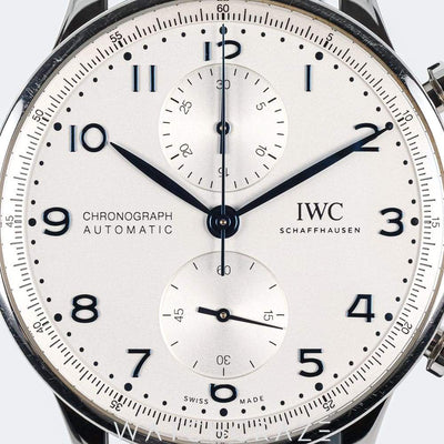 2022 IWC PORTUGEISER CHRONOGRAPH SILVER DIAL 41MM IW371605