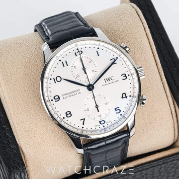 2022 IWC PORTUGIESER CHRONOGRAPH SILVER DIAL 41MM IW371605