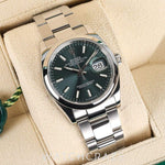 2022 ROLEX DATEJUST SMOOTH OYSTER MINT GREEN DIAL 36MM 126200