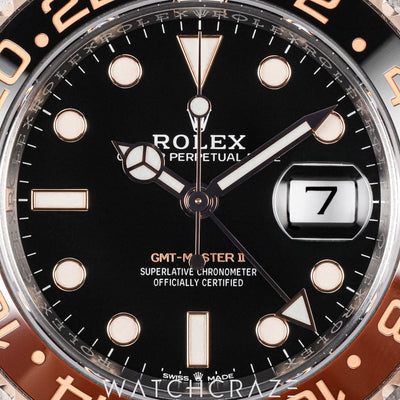 2021 ROLEX GMT-MASTER II TWO TONE ROSE GOLD AND STEEL 'ROOT BEER' 40MM 126711CHNR