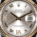 2022 ROLEX DATEJUST ROMAN DIAMOND SILVER DIAL 36MM 126233