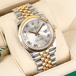 2022 ROLEX DATEJUST ROMAN DIAMOND SILVER DIAL 36MM 126233