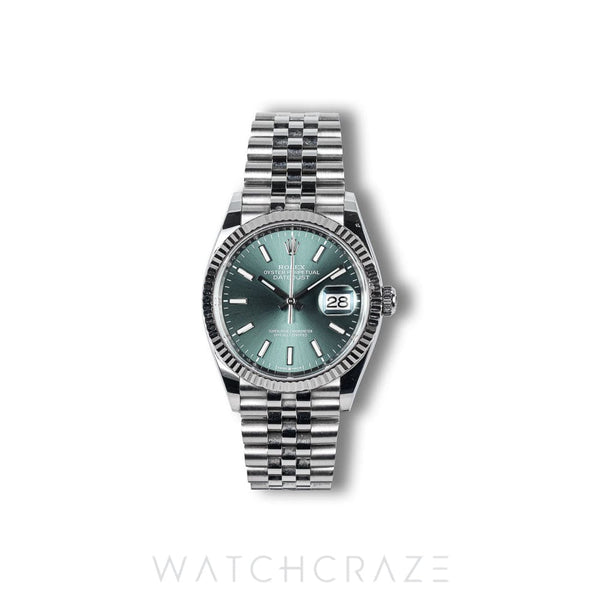 2023 ROLEX DATEJUST MINT GREEN DIAL 36MM 126234