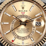 2021 ROLEX SKY-DWELLER TWO TONE CHAMPAGNE DIAL 42MM 326933