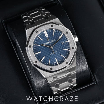 2015 AUDEMARS PIGUET ROYAL OAK BLUE DIAL 41MM 15400ST.OO.1220ST.01