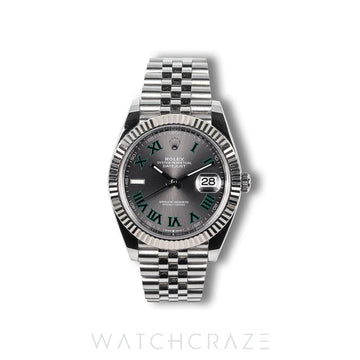 2023 ROLEX DATEJUST WIMBLEDON FLUTED JUBILEE 41MM 126334