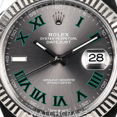 2023 ROLEX DATEJUST WIMBLEDON FLUTED JUBILEE 41MM 126334