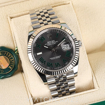 2023 ROLEX DATEJUST WIMBLEDON FLUTED JUBILEE 41MM 126334