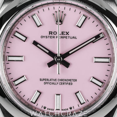 2026 ROLEX OYSTER PERPETUAL PINK DIAL 28MM 276200