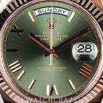 2026 ROLEX DAY-DATE ROSE GOLD OLIVE GREEN DIAL 40MM 228235