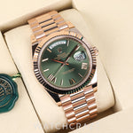 2026 ROLEX DAY-DATE ROSE GOLD OLIVE GREEN DIAL 40MM 228235