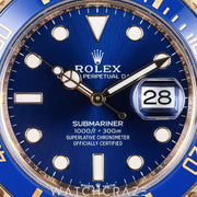2024 ROLEX SUBMARINER YELLOW GOLD BLUE DIAL 'BLUESY' 41MM 126618LB