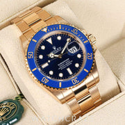 2024 ROLEX SUBMARINER YELLOW GOLD BLUE DIAL 'BLUESY' 41MM 126618LB