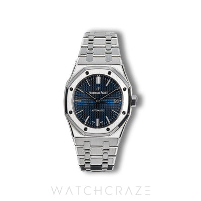 2021 AUDEMARS PIGUET ROYAL OAK BLUE DIAL 37MM 15450ST.OO.1256ST.03