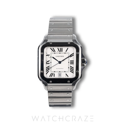 2025 CARTIER SANTOS DE CARTIER WHITE 39.8 X 47.5MM WSSA0018