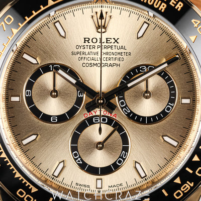 2023 ROLEX COSMOGRAPH DAYTONA YELLOW GOLD CHAMPAGNE DIAL 40MM 126518LN