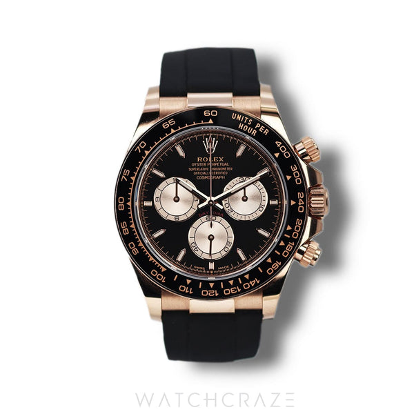 2023 ROLEX DAYTONA COSMOGRAPH ROSE GOLD BLACK DIAL 40MM 126515LN