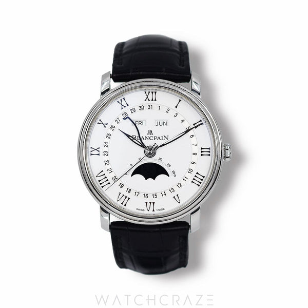 2018 BLANCPAIN VILLERET WHITE DIAL 40MM 6654A112755B