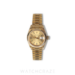 ROLEX LADIES DATEJUST YELLOW GOLD CHAMPAGNE DIAL 26MM 69178