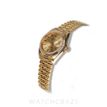 ROLEX LADIES DATEJUST YELLOW GOLD CHAMPAGNE DIAL 26MM 69178