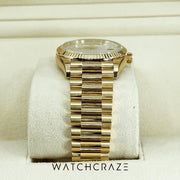 2023 ROLEX DAY-DATE 36 MOTHER OF PEARL DIAL DIAMOND MARKERS 128238