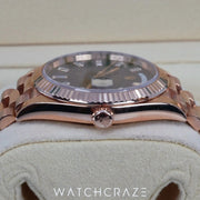 2019 ROLEX DAY-DATE ROSE GOLD DIAMOND MARKERS CHOCOLATE DIAL 40MM 228235