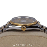 1988 ROLEX DATE-JUST 36 TWO TONE CHAMPAGNE DIAMOND MARKERS 16233