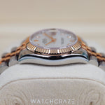 2015 ROLEX DATE-JUST 31 ROSE GOLD TWO TONE MOTHER OF PEARL DIAL 178271