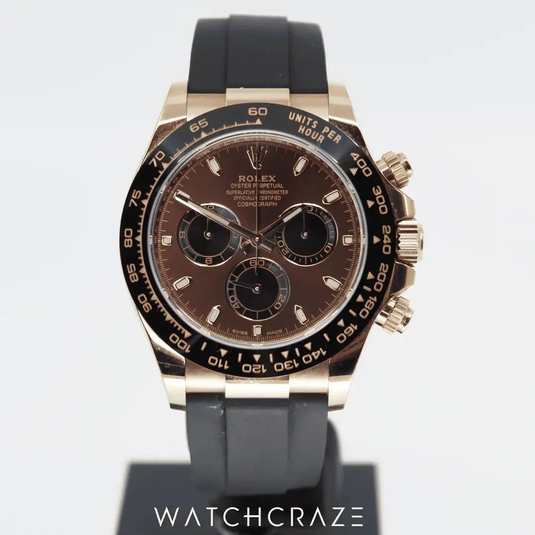 2022 ROLEX DAYTONA EVEROSE OYSTERFLEX CHOCOLATE DIAL 40MM 116515LN